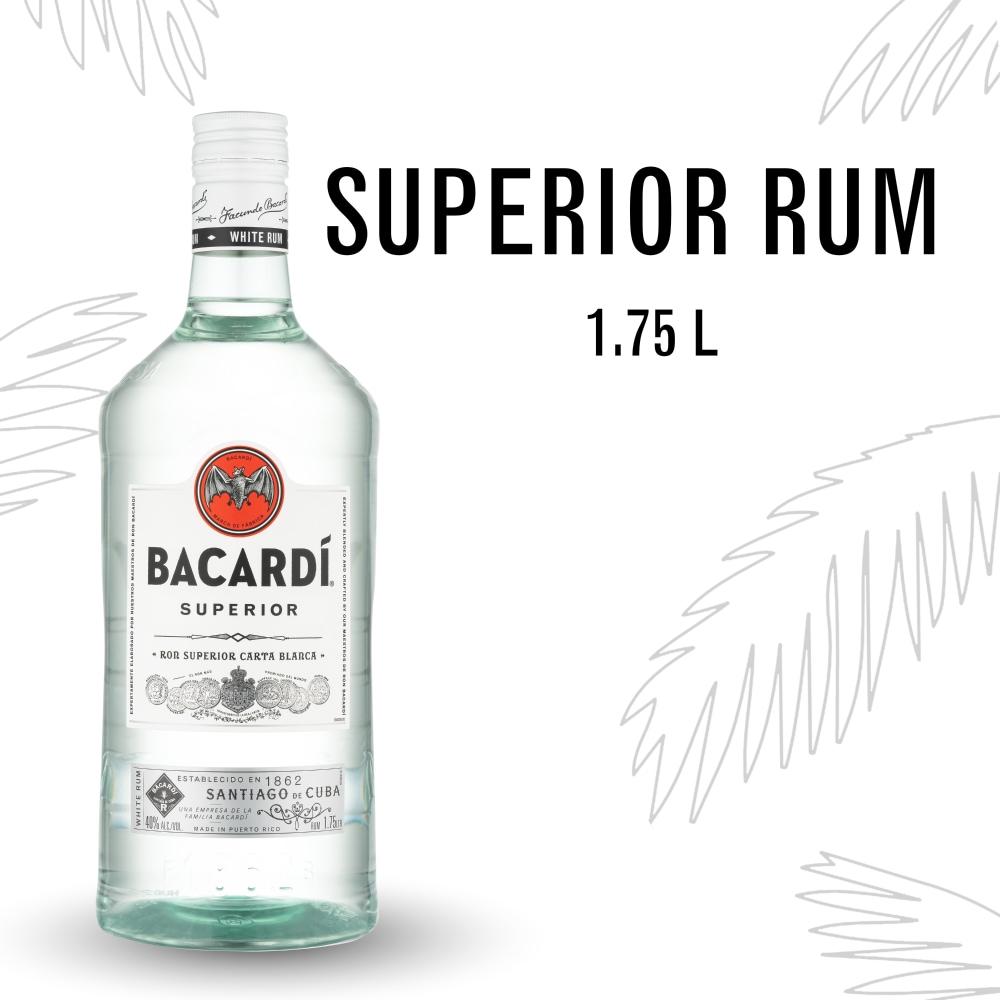 Bacardi Light Rum (Pet) 1.75 L