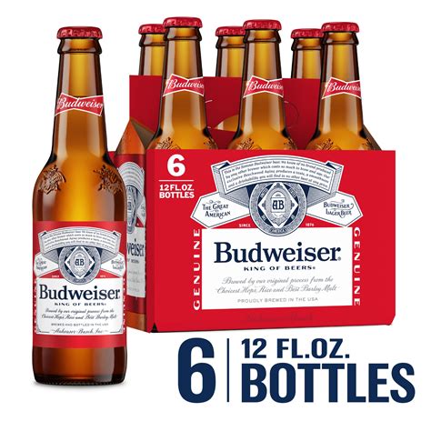 Budweiser Red 6 pack bottle