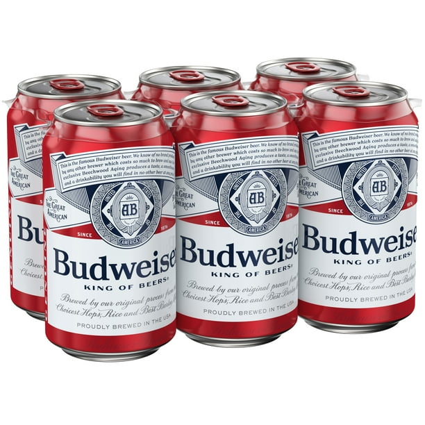 BUDWEISER CAN 6 pack